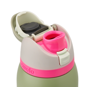 Owala freesip water bottle mouth piece neo sage - green bottle with pink lid
