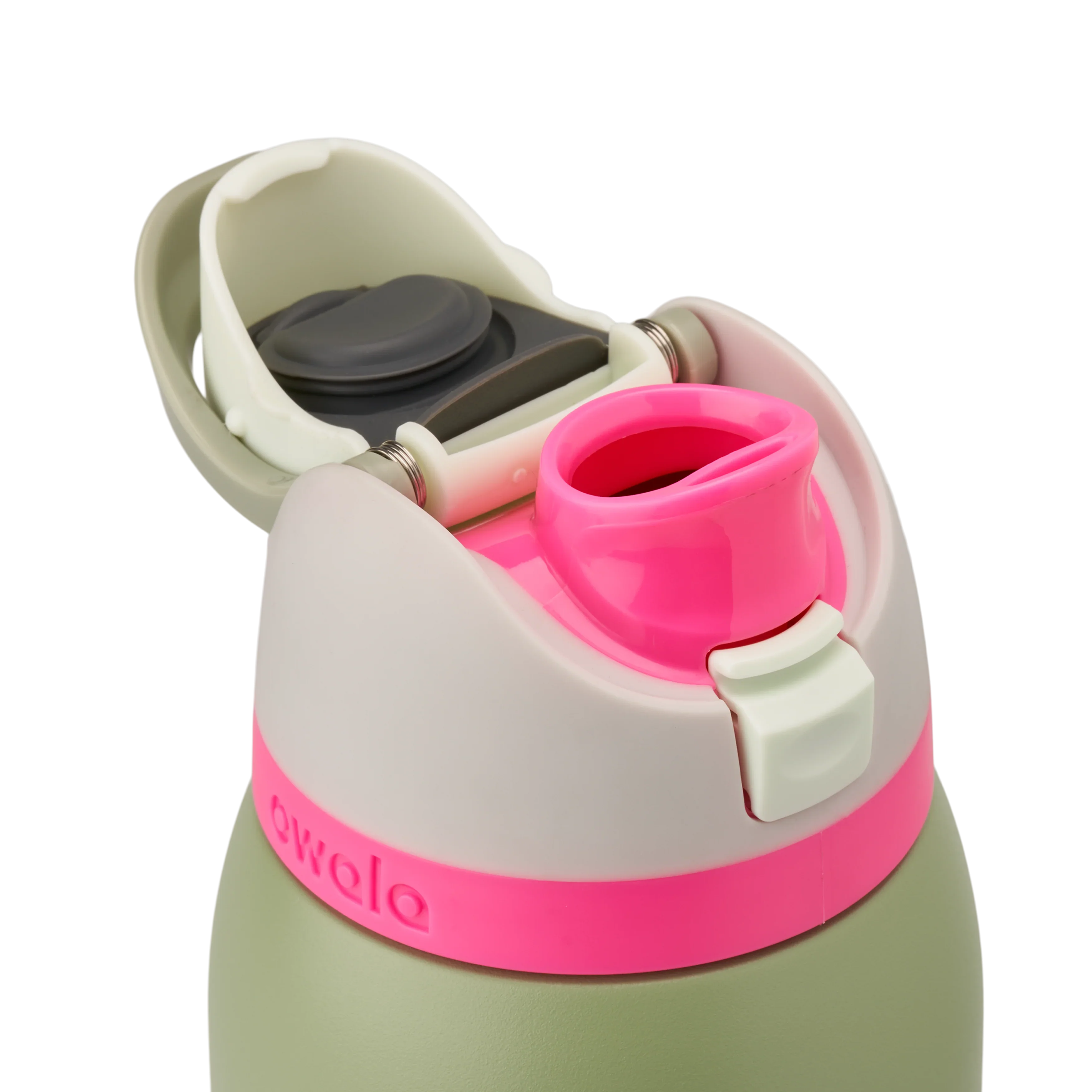Owala freesip water bottle mouth piece neo sage - green bottle with pink lid