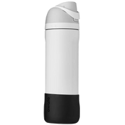 Owala black silicone bottle boot on white freesip bottle