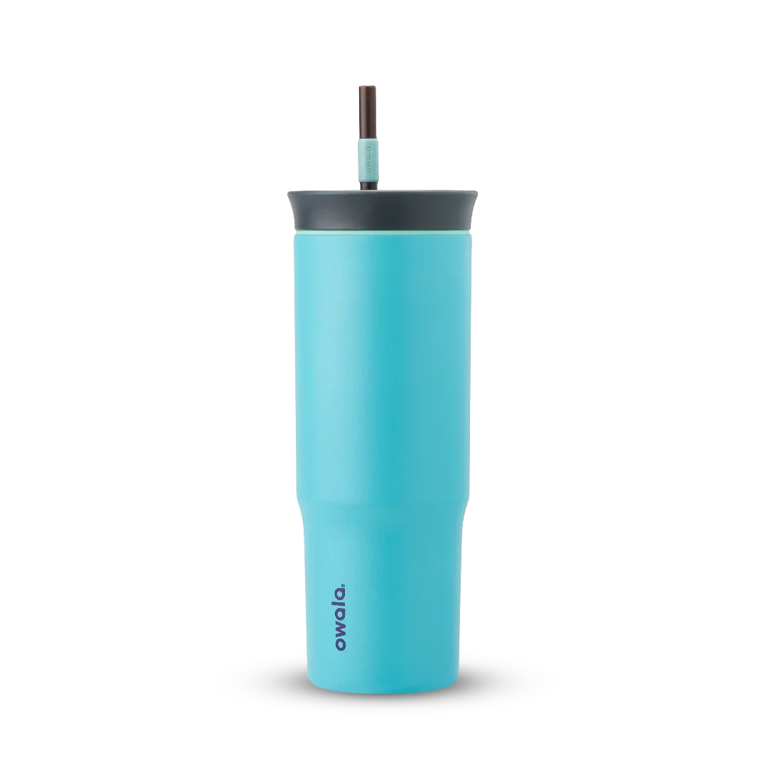 Owala tumbler with removable straw 710ml bright base with dark lid