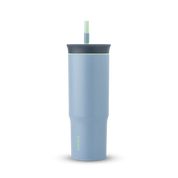 Owala tumbler with removable straw 710ml light blue base with dark lid