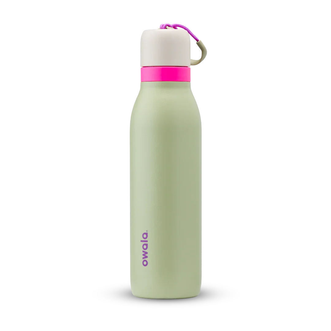 Owala green freesip twist bottle 535ml with light lid
