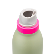 Owala green freesip twist bottle 535ml close up shot of freesip spout