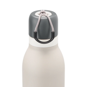 Owala beige freesip twist bottle 710ml with dark lid closeup shot of lid