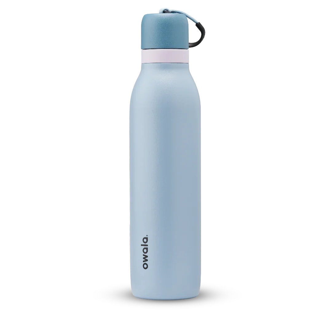 Owala blue freesip twist bottle 710ml with blue lid
