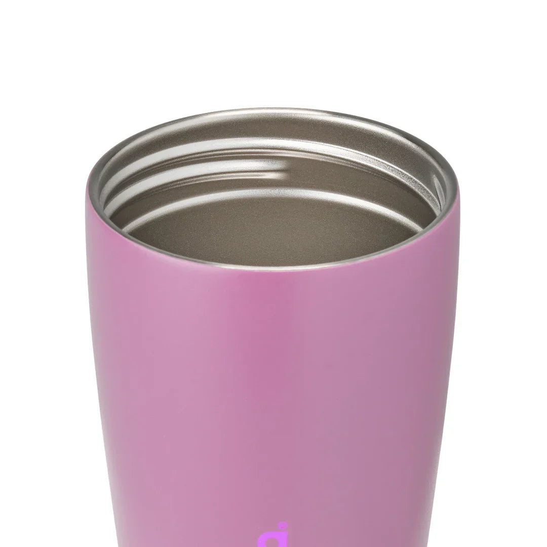 Owala smoothsip slider insulated stainless steel coffee cup 355ml purple base without lid