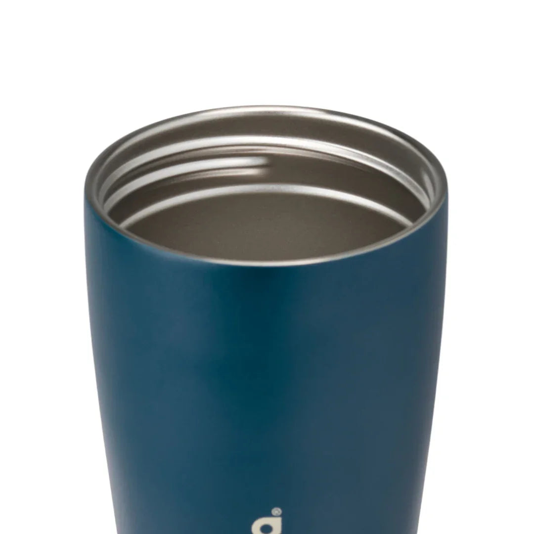 Owala smoothsip slider insulated stainless steel coffee cup 355ml blue base without lid