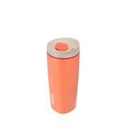Owala smoothsip slider insulated stainless steel coffee cup 590ml orange  base with light lid high view