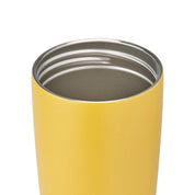 Owala smoothsip slider insulated stainless steel coffee cup 590ml yellow base without lid
