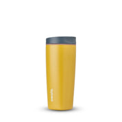 Owala smoothsip slider insulated stainless steel coffee cup 590ml yellow base with dark lid