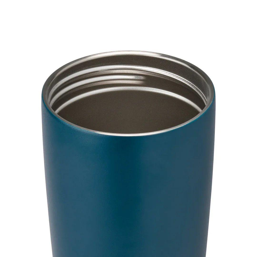 Owala smoothsip slider insulated stainless steel coffee cup 590ml blue base without lid
