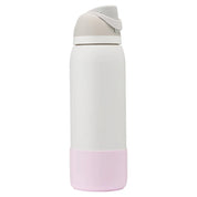 Owala pink silicone bottle boot on white freesip bottle