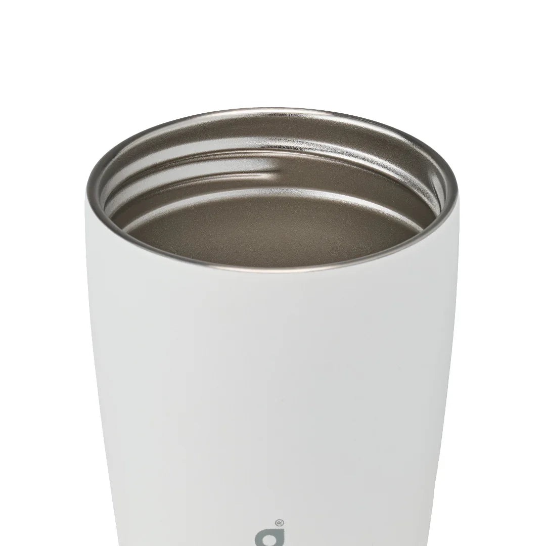 Owala smoothsip slider insulated stainless steel coffee cup 355ml white base without lid