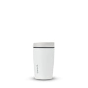 Owala smoothsip slider insulated stainless steel coffee cup 355ml white base with white lid