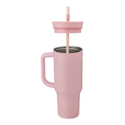 Owala stainless steel insulated tumbler with handle and straw 1185ml blush pink base with blush pink lid half off