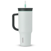 Owala stainless steel insulated tumbler with handle and straw 1185ml light base with dark lid