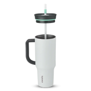 Owala stainless steel insulated tumbler with handle and straw 1185ml light base with dark lid half off