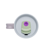 Owala stainless steel insulated tumbler with handle and straw 1185ml green base with light lid top down view