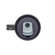 Owala stainless steel insulated tumbler with handle and straw 1185ml light blue base with dark lid top down view