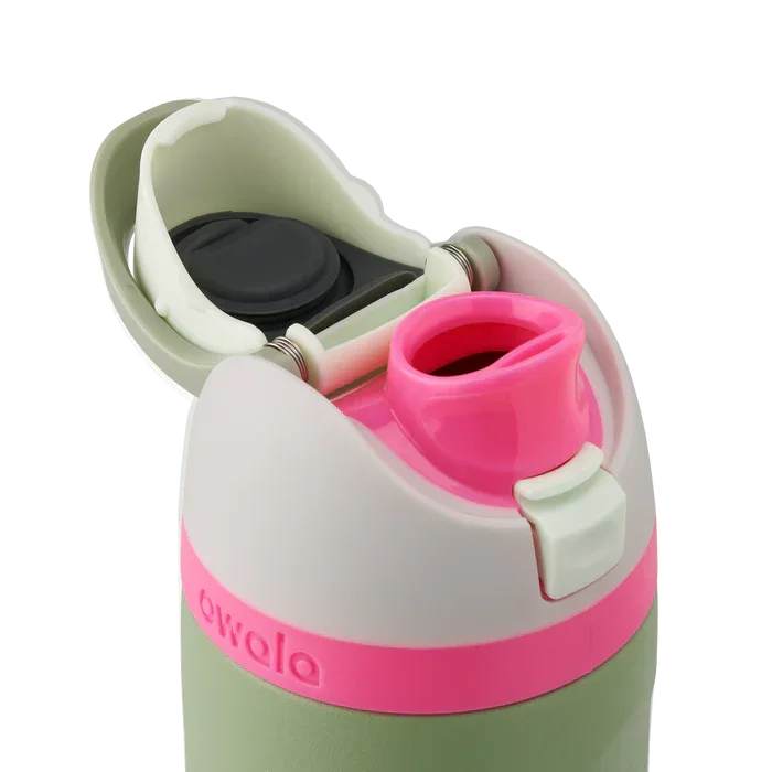 Owala freesip water bottle mouth piece neo sage - green bottle with pink lid