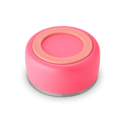 Owala stainless steel pink pet bowl bottom view with non slip base