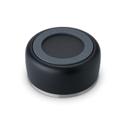 Owala stainless steel black pet bowl bottom view with non slip base