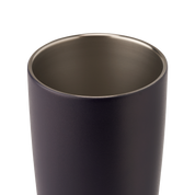 Owala smoothsip insulated stainless steel coffee cup dark base top down view
