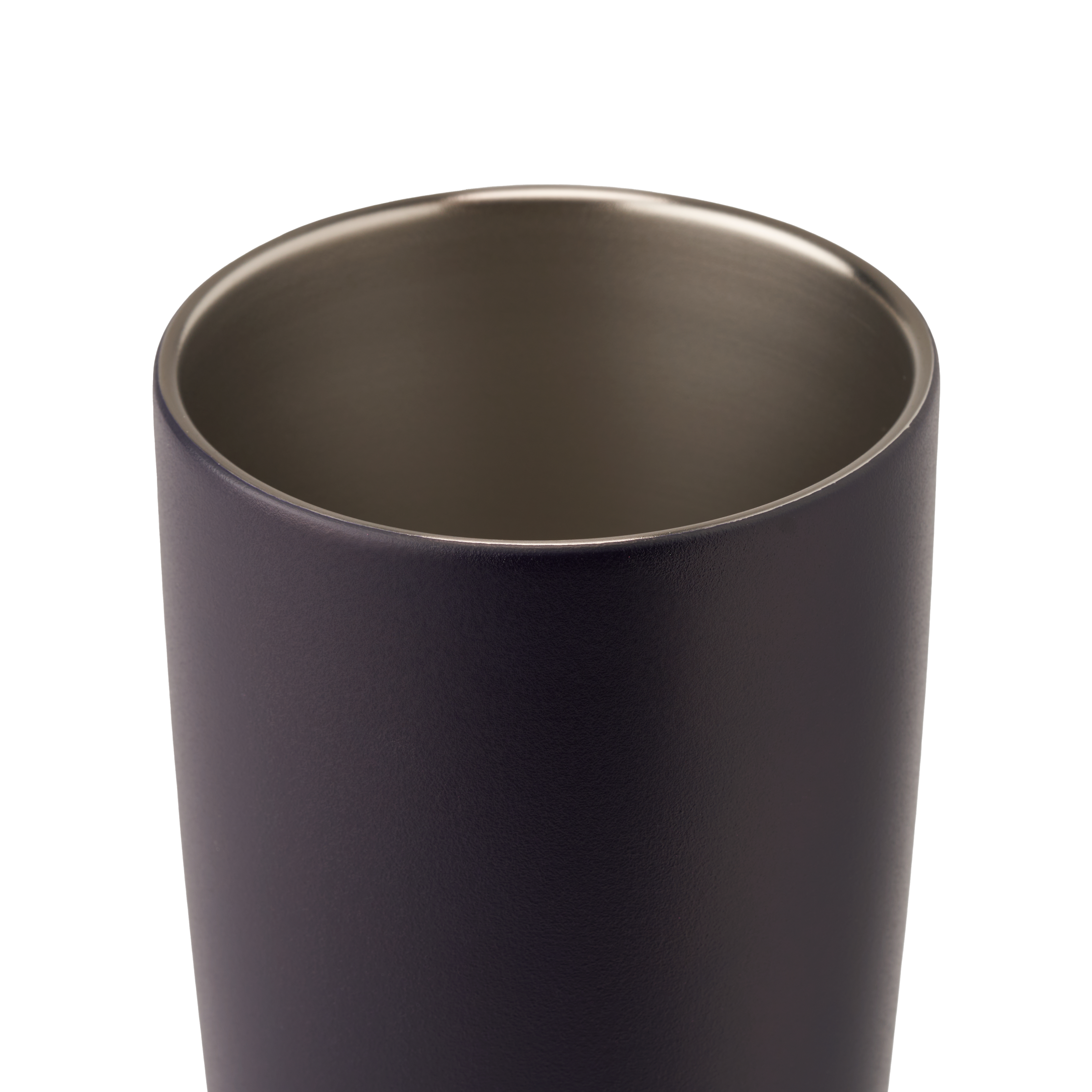 Owala smoothsip insulated stainless steel coffee cup dark base top down view