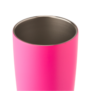 Owala smoothsip insulated stainless steel coffee cup pink base top down view