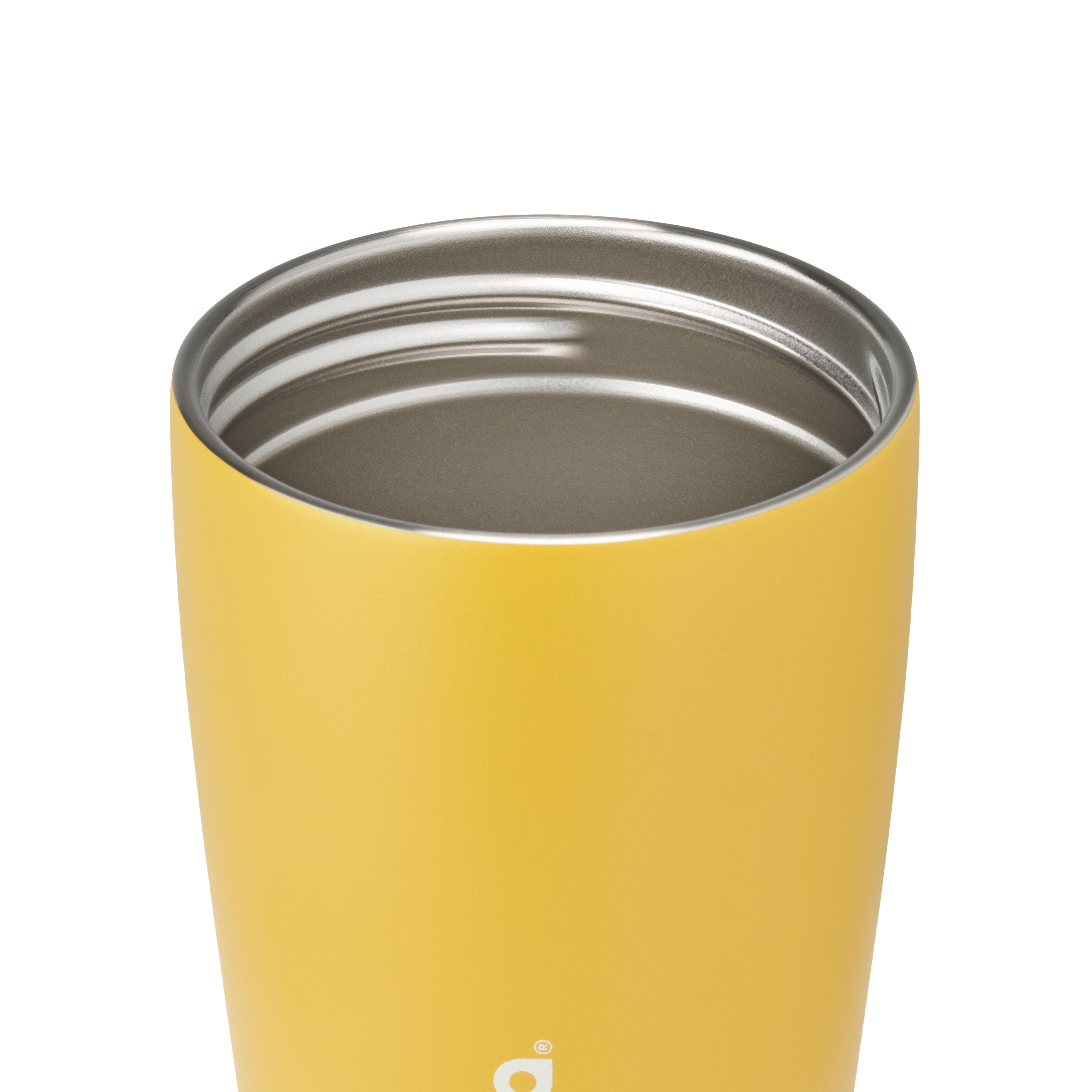Owala smoothsip slider insulated stainless steel coffee cup 355ml yellow base without lid