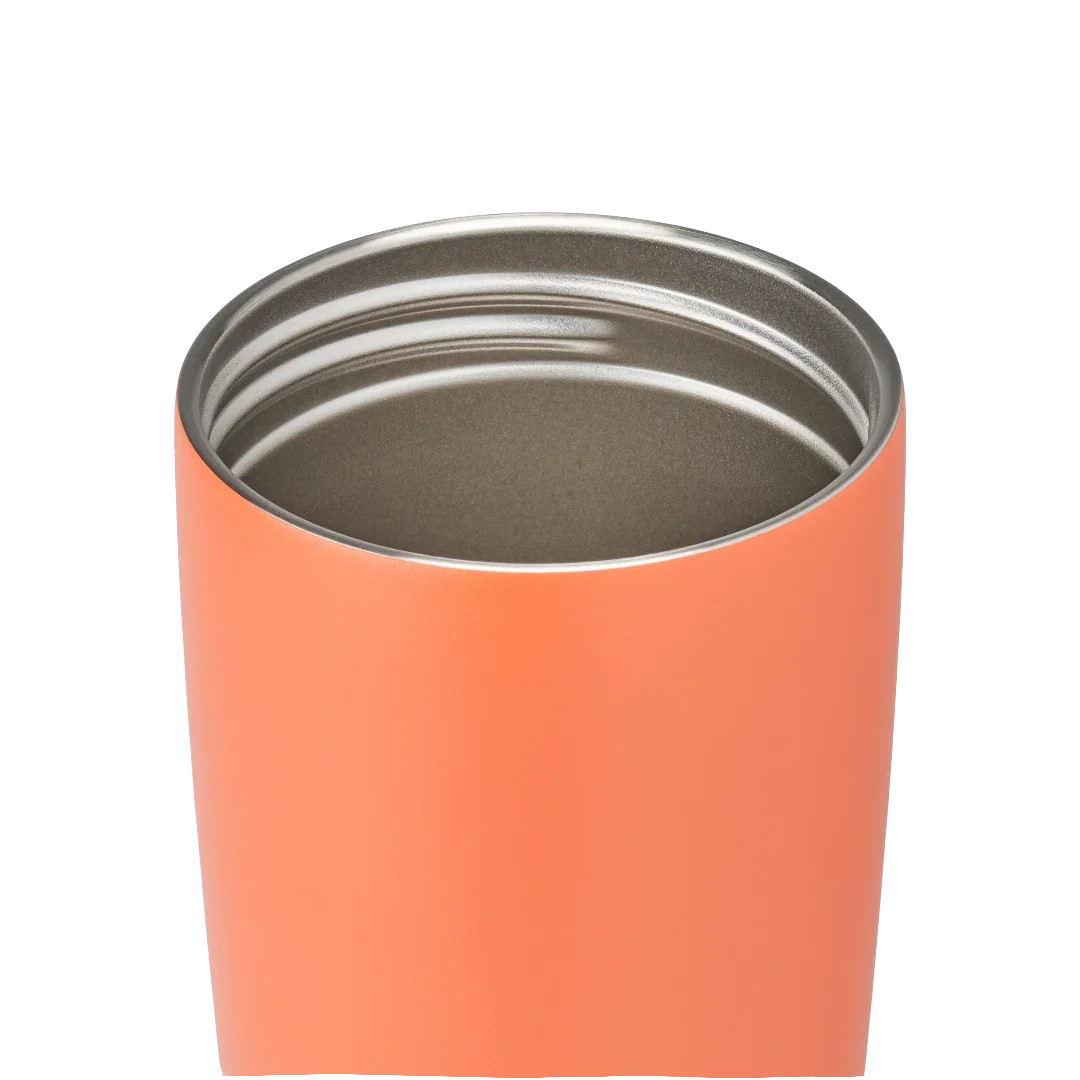 Owala smoothsip slider insulated stainless steel coffee cup 590ml orange  base without lid