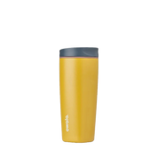 Owala smoothsip slider insulated stainless steel coffee cup 590ml yellow base with dark lid