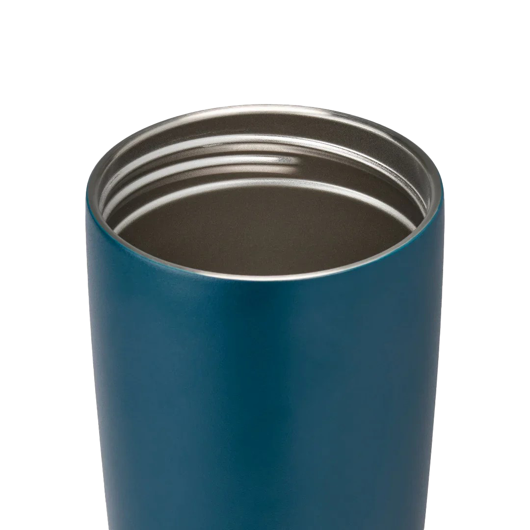 Owala smoothsip slider insulated stainless steel coffee cup 590ml blue base without lid