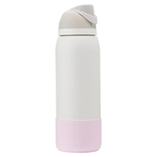 Owala pink silicone bottle boot on white freesip bottle