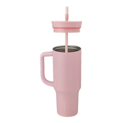 Owala stainless steel insulated tumbler with handle and straw 1185ml blush pink base with blush pink lid half off