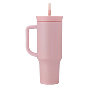 Owala stainless steel insulated tumbler with handle and straw 1185ml blush pink base with blush pink lid