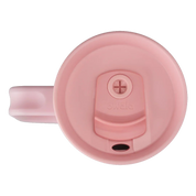 Owala stainless steel insulated tumbler with handle and straw 1185ml blush pink base with blush pink lid top down view